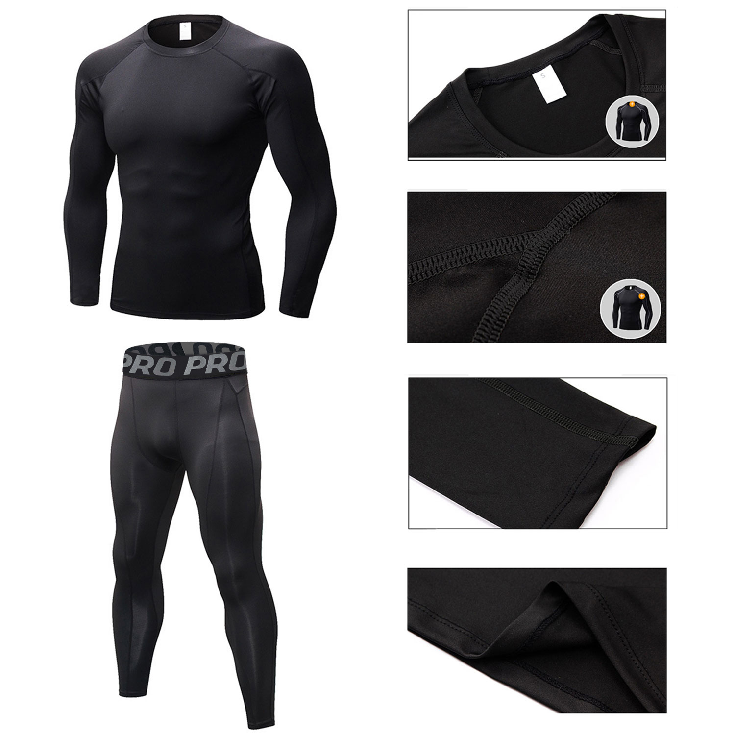 Mens Workout Compression Set P - Compression Long Pant recension och pris