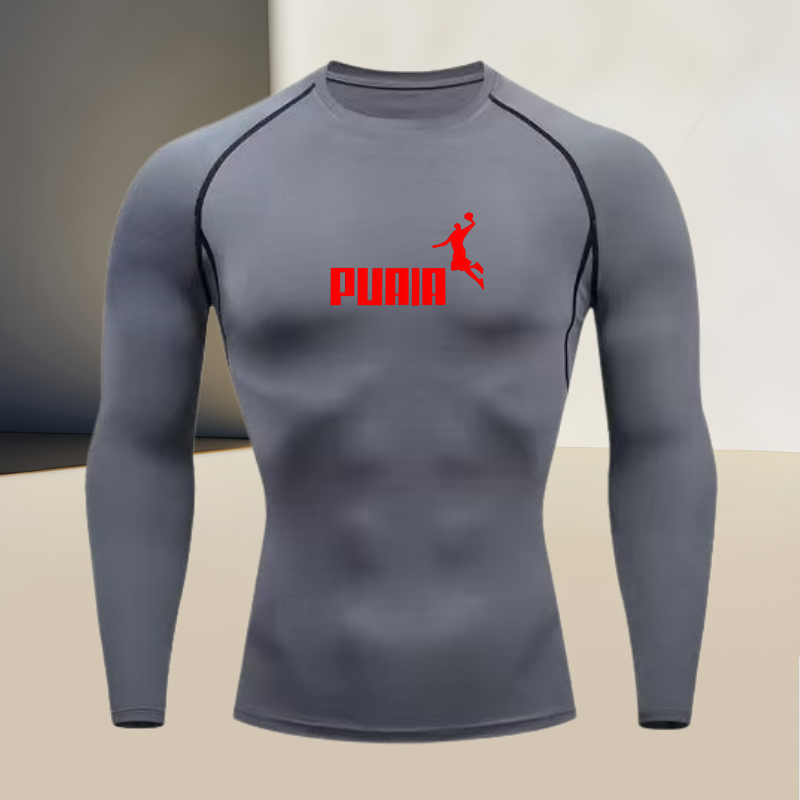 Men's long sleeved round neck  - T Shirt Tight Fit recension och pris