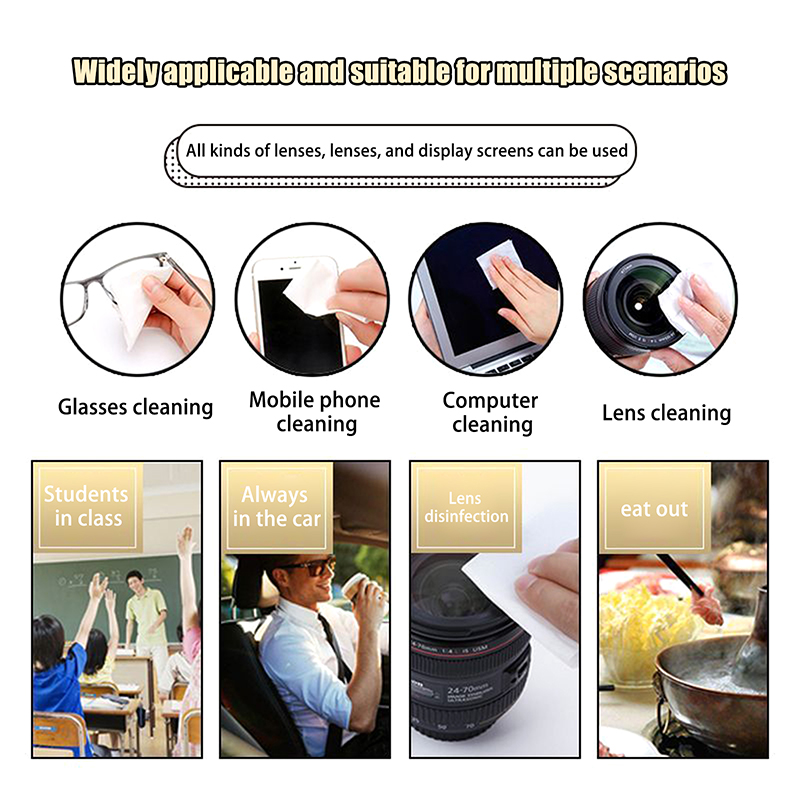 ★▲100pcs Lens Cleaning Wipes M - Bamboo Fiber Trunk recension och pris